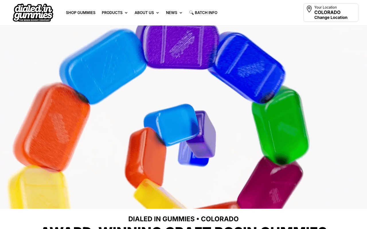 Dialed In Gummies website