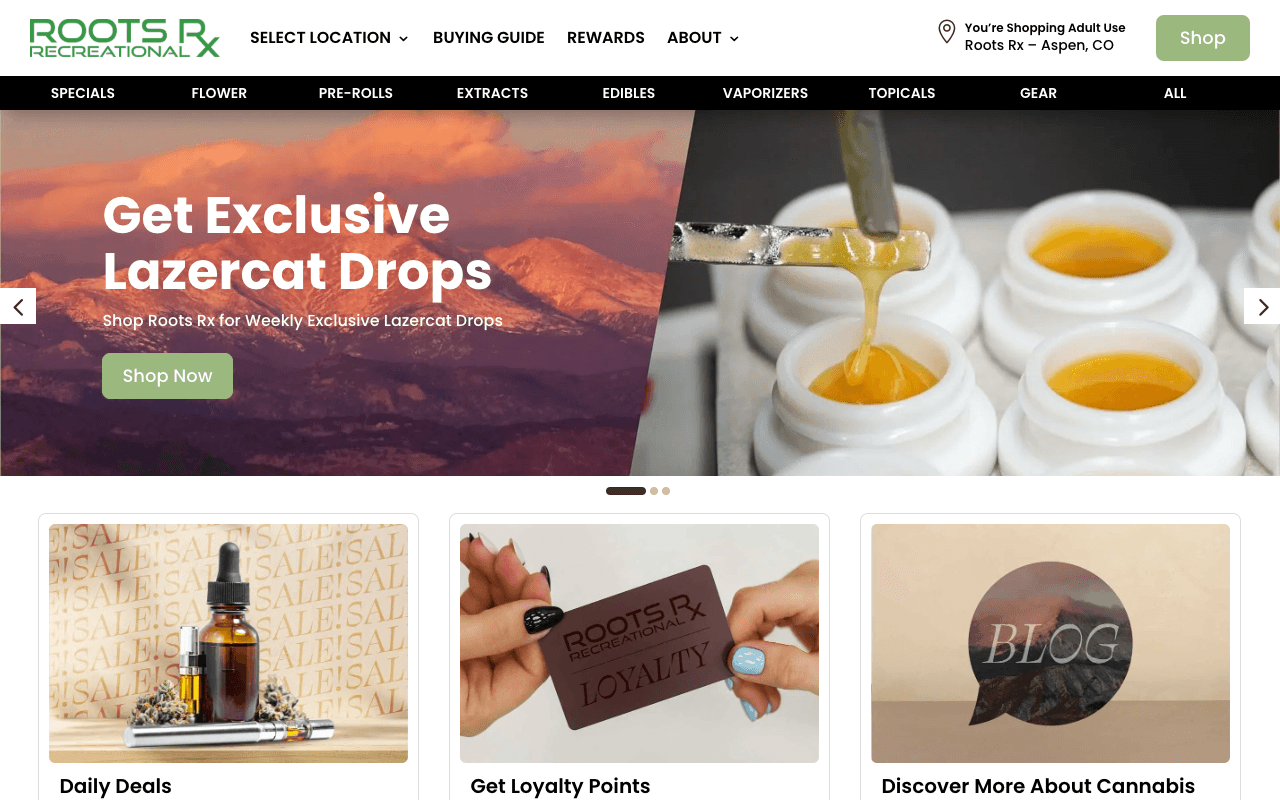 Roots RX website